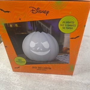 9” The Nightsmare Before Christmas Jack Skellington Talking White Pumpkin